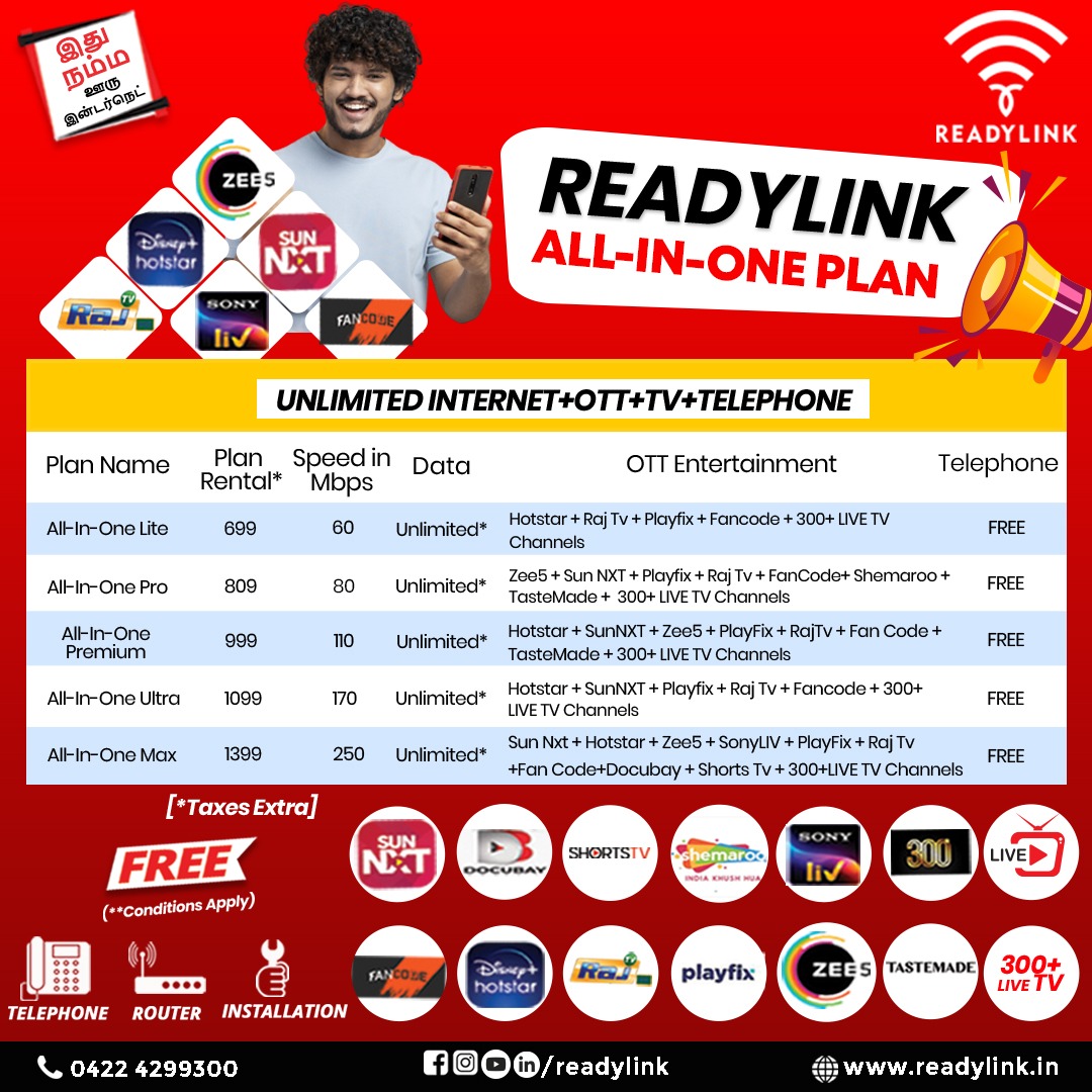 Readylink | Internet Service Provider in Coimbatore | Broadband